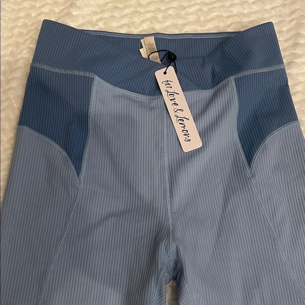 For love and lemons two toned blue workout pants